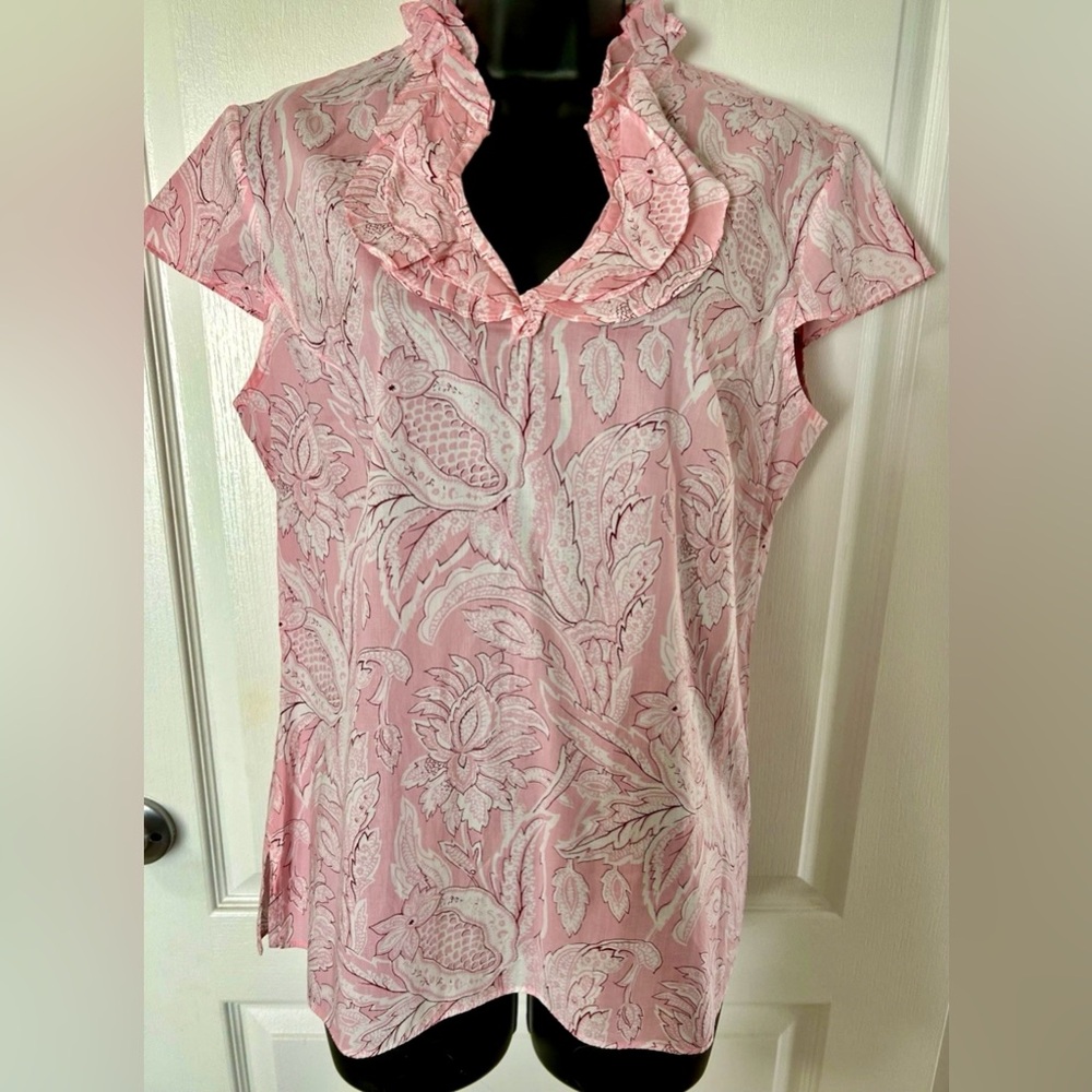 Talbots Pink Floral Women's Top size S